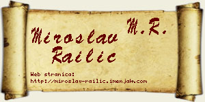 Miroslav Railić vizit kartica